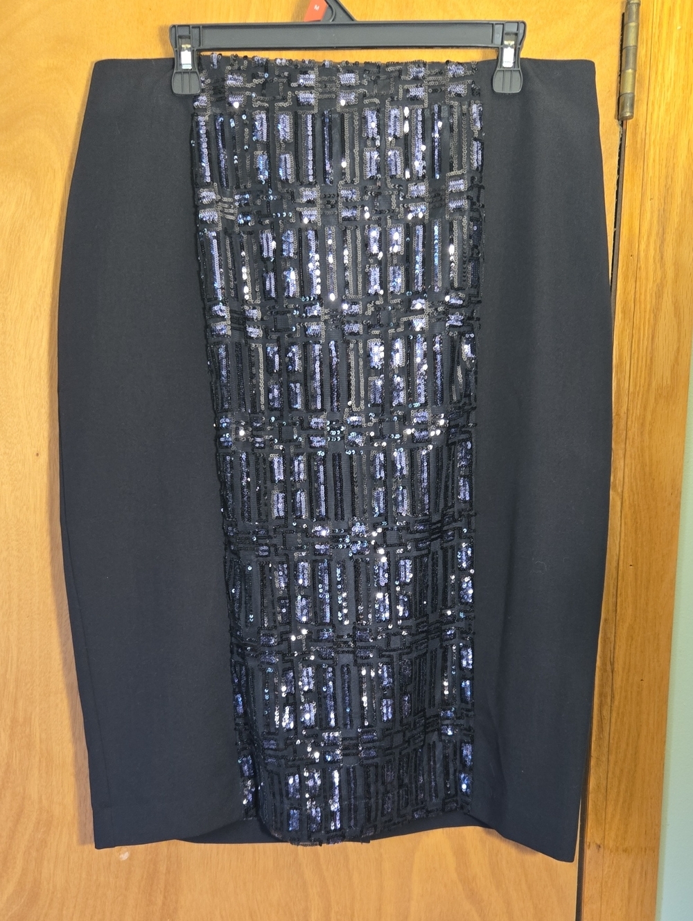 Worthington Black Pencil Skirt with Sequin Panel